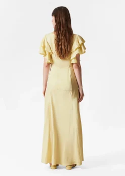 & Other Stories Maxikleid aus Satin mit Volants