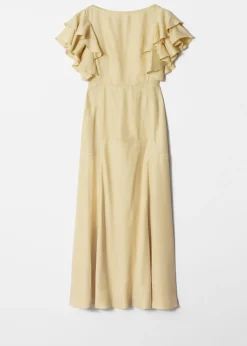 & Other Stories Maxikleid aus Satin mit Volants