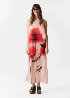 & Other Stories Maxikleid mit Blumenapplikation
