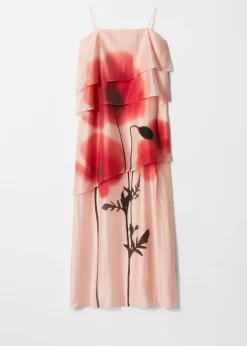 & Other Stories Maxikleid mit Blumenapplikation