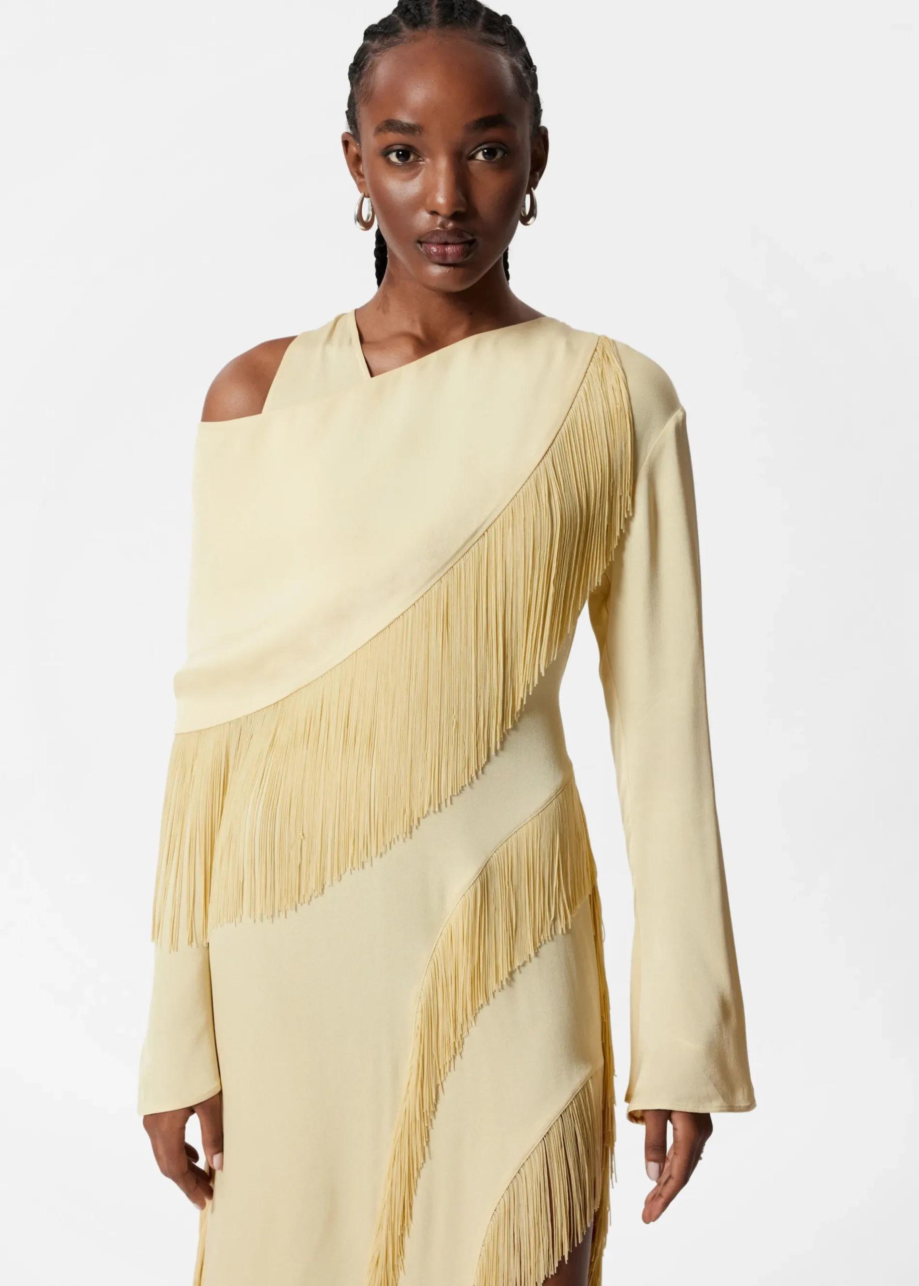 & Other Stories Maxikleid mit Fransen