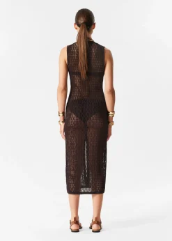 & Other Stories Maxikleid mit Lochstrickmuster