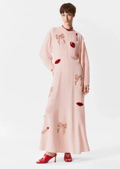& Other Stories Maxikleid mit Perlenstickerei