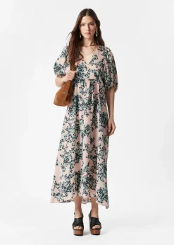 & Other Stories Maxikleid mit Puffärmeln