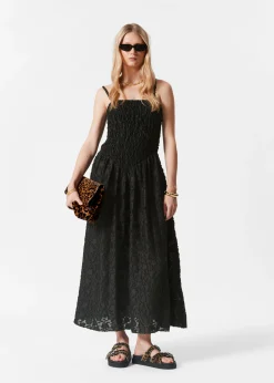 & Other Stories Maxikleid mit Smok-Details