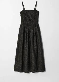 & Other Stories Maxikleid mit Smok-Details