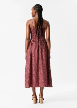 & Other Stories Maxikleid mit Smok-Details