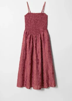 & Other Stories Maxikleid mit Smok-Details