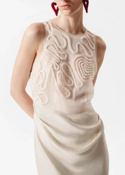& Other Stories Maxikleid mit Stickerei