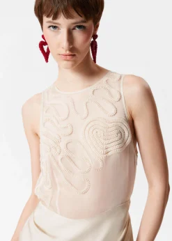 & Other Stories Maxikleid mit Stickerei