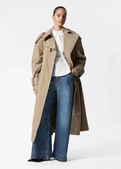 & Other Stories Maxi-Trenchcoat mit Gürtel