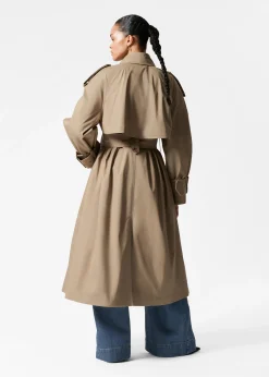 & Other Stories Maxi-Trenchcoat mit Gürtel