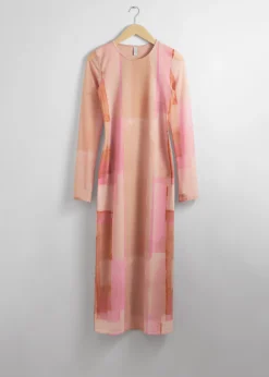 & Other Stories Midikleid aus Mesh