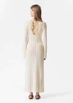 & Other Stories Midikleid aus Pointelle-Strick