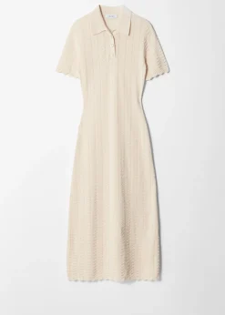 & Other Stories Midikleid aus Pointelle-Strick