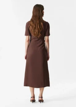 & Other Stories Midikleid mit Knotendetail