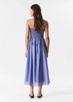 & Other Stories Midikleid mit Raffungen