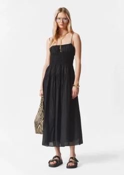 & Other Stories Midikleid mit Raffungen
