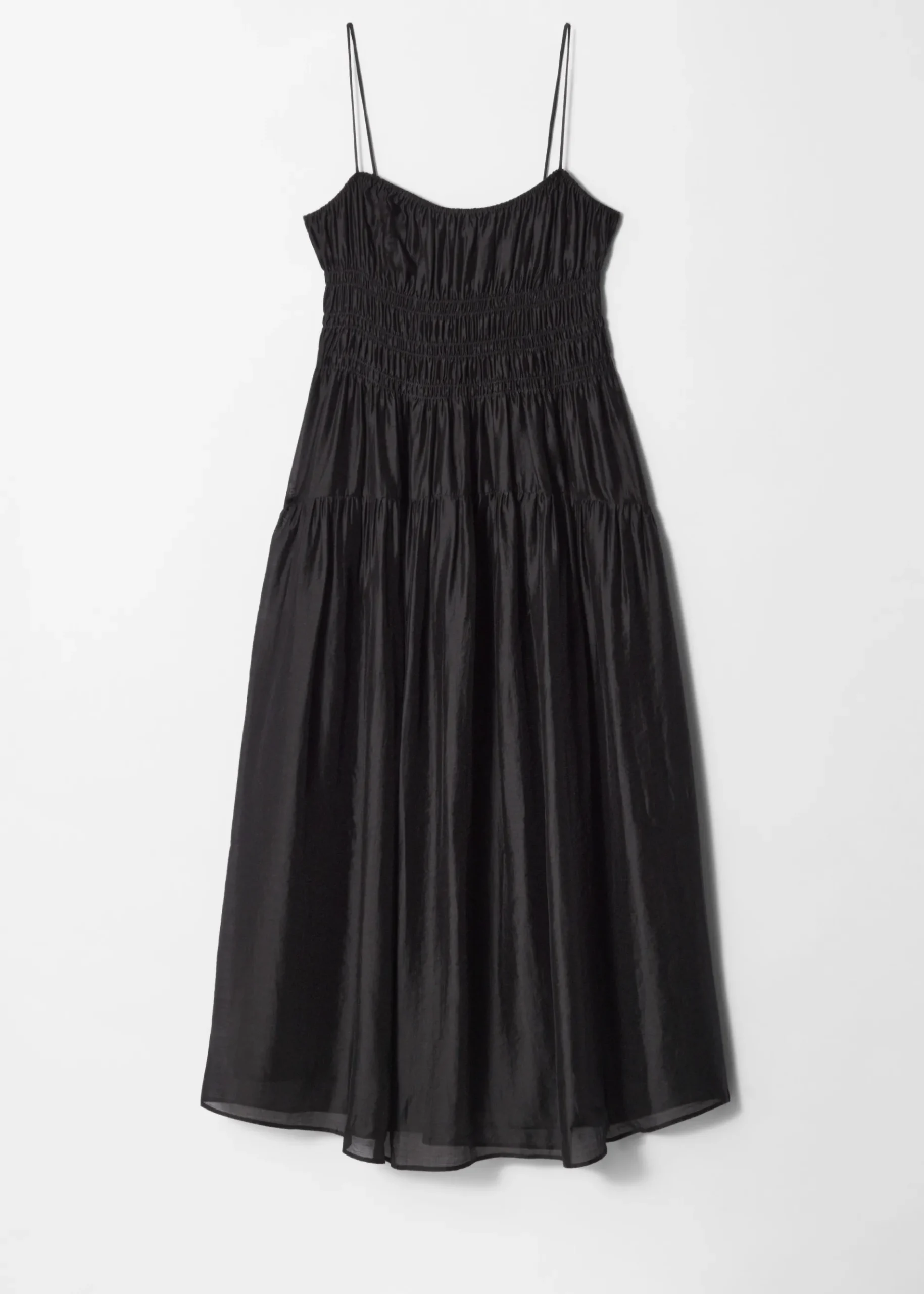 & Other Stories Midikleid mit Raffungen
