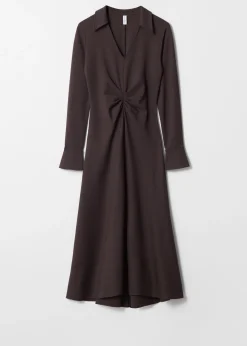 & Other Stories Midikleid mit Raffungen an der Taille