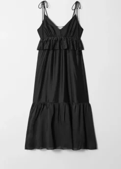 & Other Stories Midikleid mit schmalen Trägern