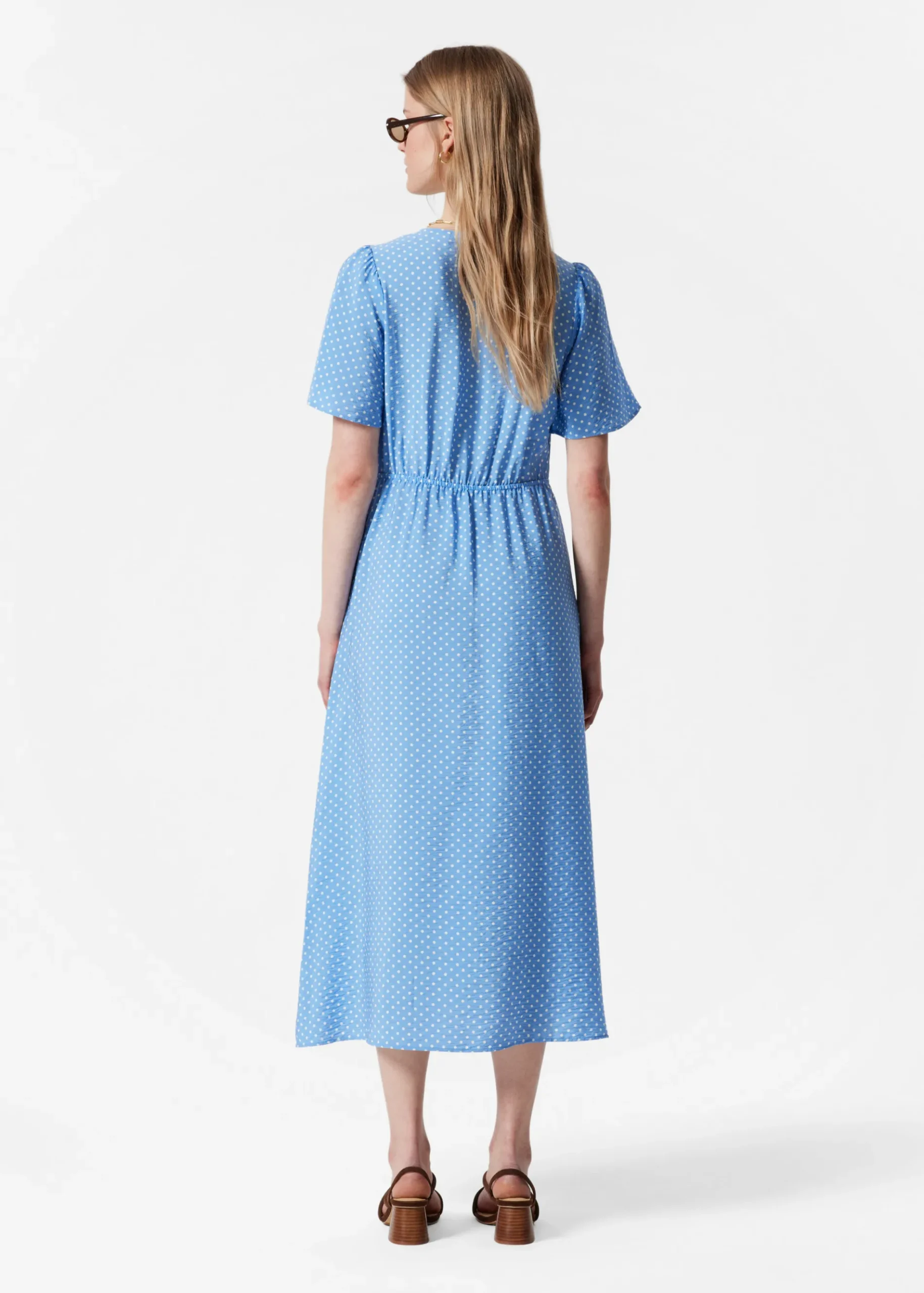& Other Stories Midikleid mit V-Ausschnitt