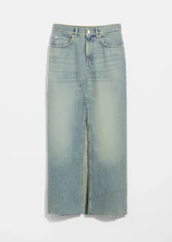 & Other Stories Midirock aus Denim mit Schlitz vorne