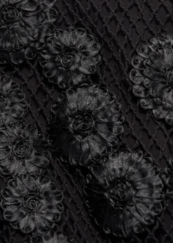 & Other Stories Midirock aus Mesh mit Blumenapplikationen