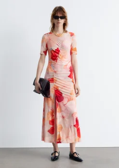 & Other Stories Midi-Strickkleid mit Raffungen