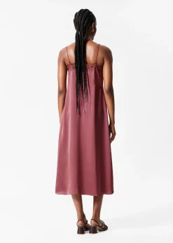 & Other Stories Midi-Trägerkleid aus Satin
