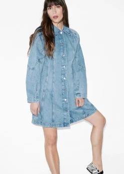 & Other Stories Mini-Hemdkleid aus Denim