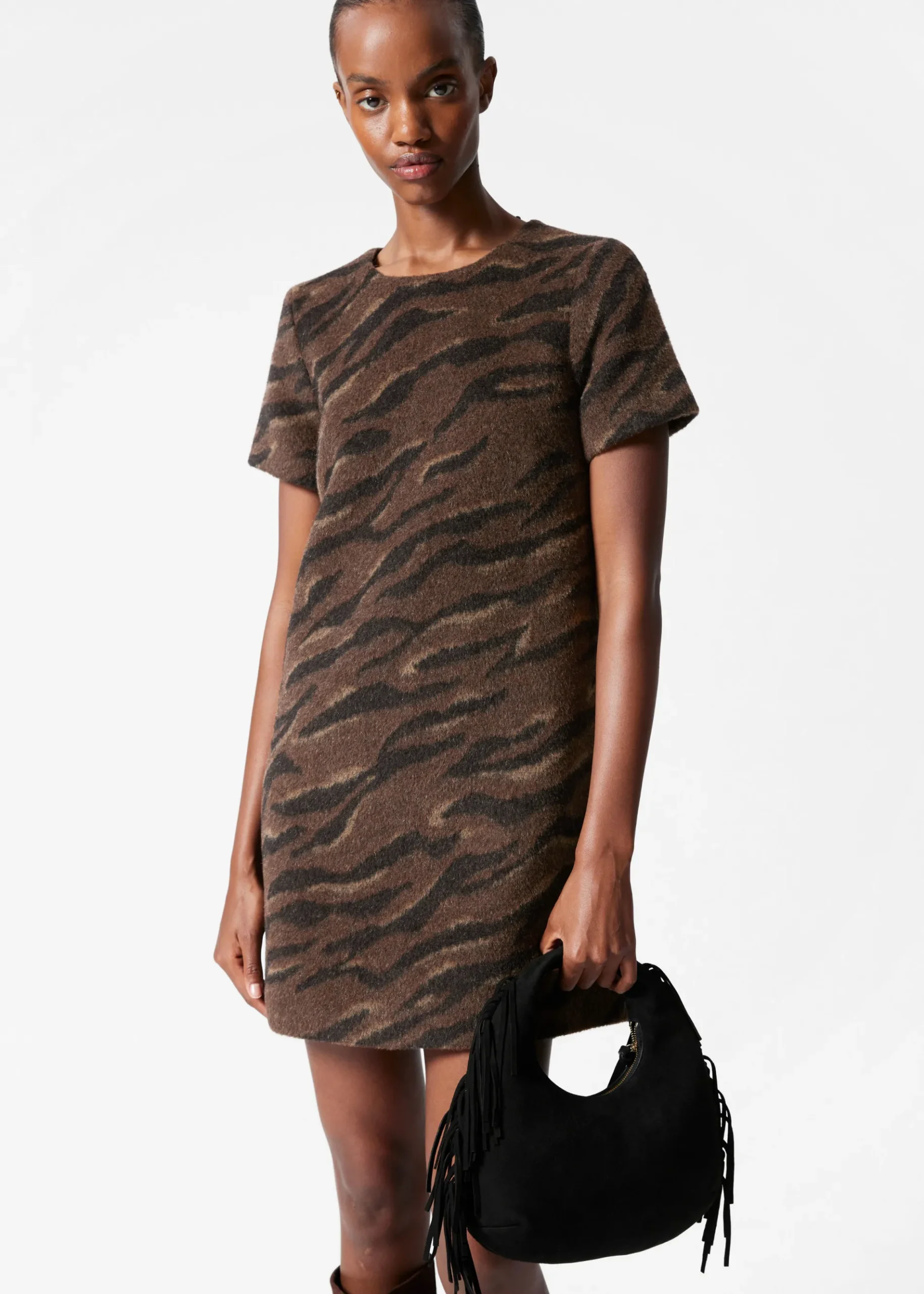 & Other Stories Minikleid aus Woll-Jacquard