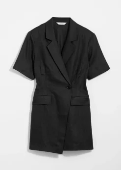 & Other Stories Mini-Leinenkleid im Blazer-Stil