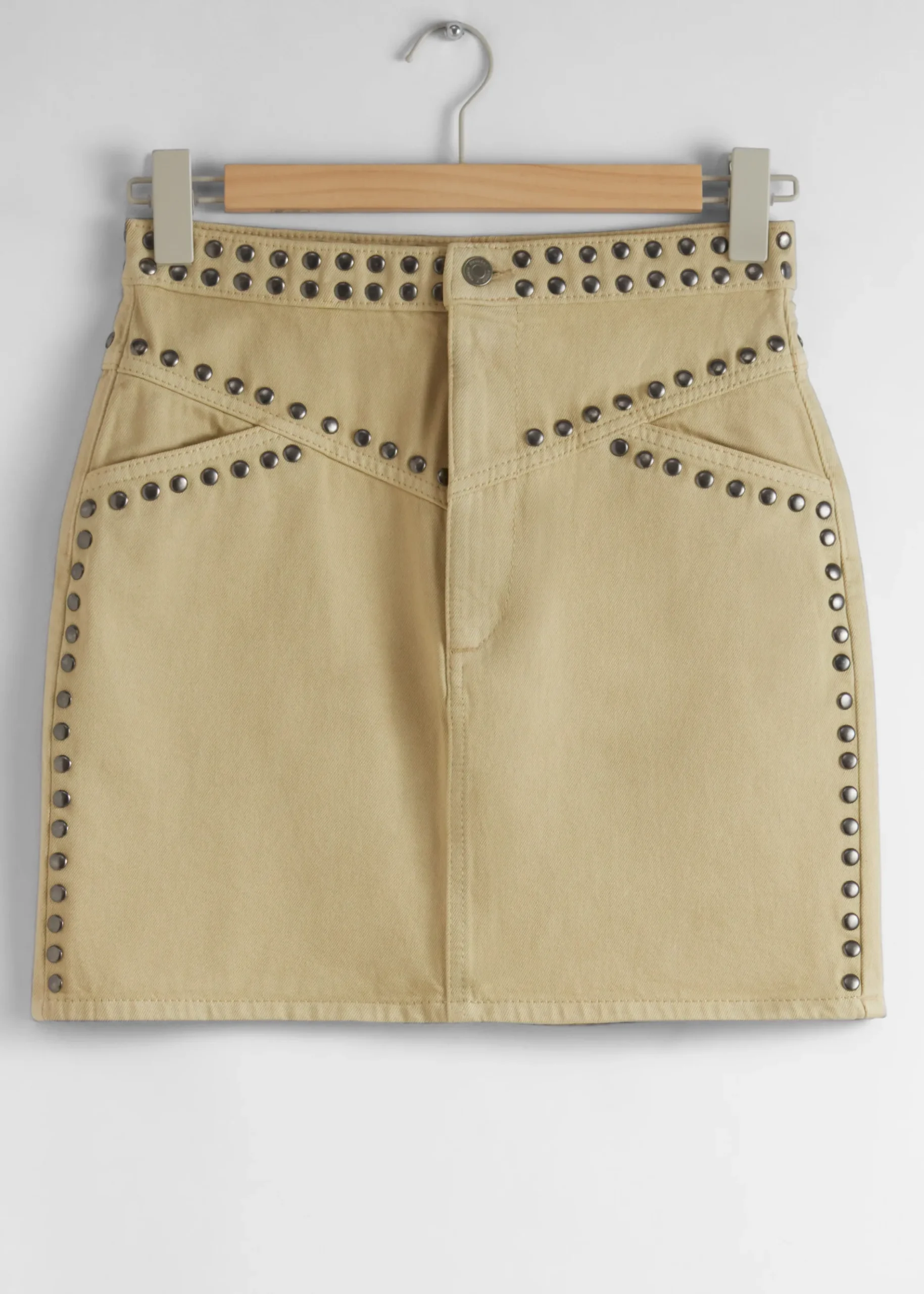 & Other Stories Minirock aus Denim mit Nieten
