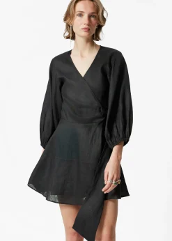 & Other Stories Mini-Wickelkleid aus Leinen