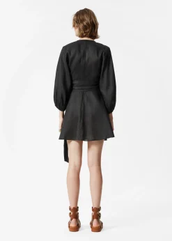 & Other Stories Mini-Wickelkleid aus Leinen