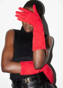 & Other Stories Mit Wolle gefütterte Handschuhe aus Veloursleder