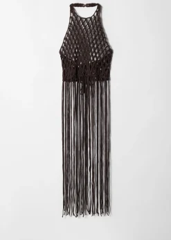 & Other Stories Neckholder-Oberteil in Makramee-Optik mit Fransen