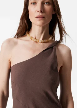 & Other Stories One-Shoulder-Midikleid
