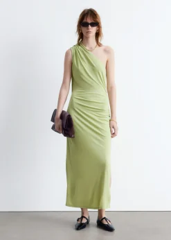 & Other Stories One-Shoulder-Midikleid mit Schal