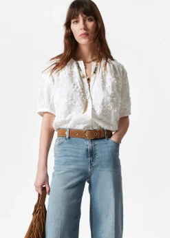 & Other Stories Oversized-Bluse mit Puffärmeln