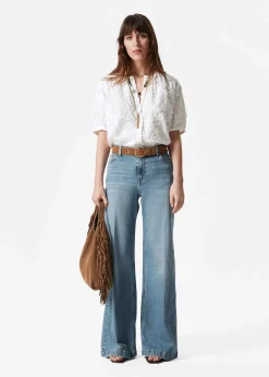 & Other Stories Oversized-Bluse mit Puffärmeln