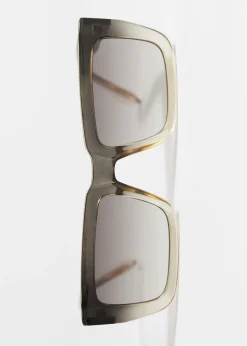 & Other Stories Oversized-Sonnenbrille mit eckigem Rahmen