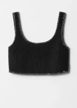 & Other Stories Paillettenbesetztes Bralette-Oberteil aus Bouclé