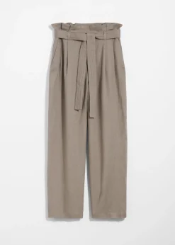 & Other Stories Paperbag-Hose aus Leinen-Mix