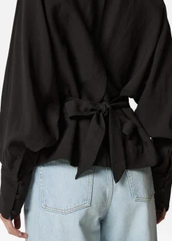 & Other Stories Plissierte Bluse mit U-Boot-Ausschnitt