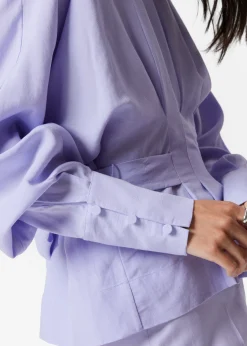 & Other Stories Plissierte Bluse mit U-Boot-Ausschnitt