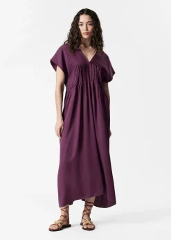 & Other Stories Plissiertes Midikleid mit Dolman-Ärmeln