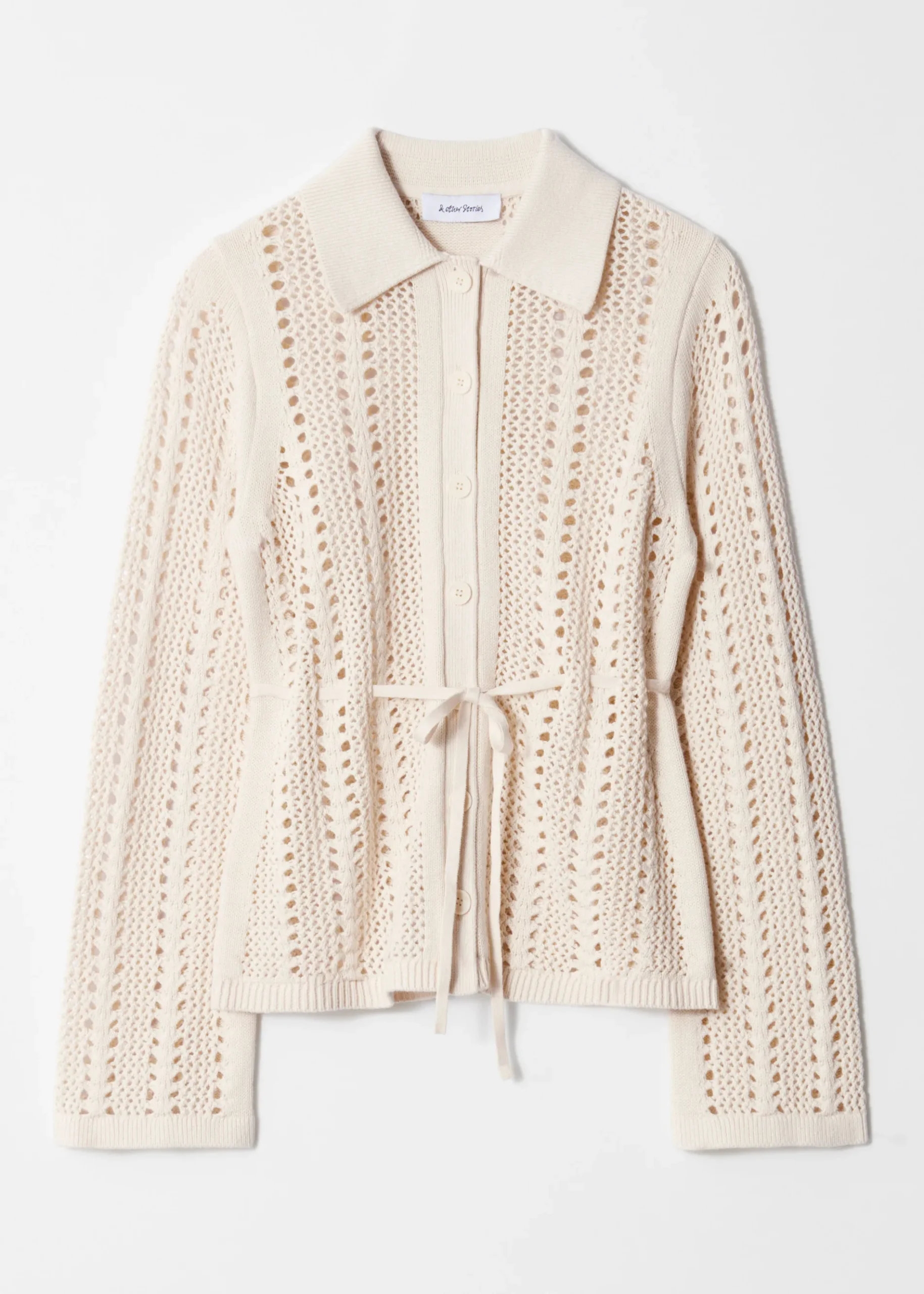 & Other Stories Pointelle-Strickjacke