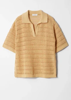 & Other Stories Poloshirt aus Pointelle-Strick